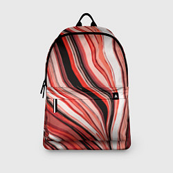 Рюкзак Волнистые вертикальные чёрно-красные полосы, цвет: 3D-принт — фото 2