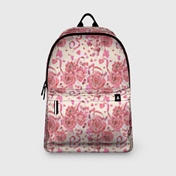 Рюкзак Букеты роз с сердечками, цвет: 3D-принт — фото 2