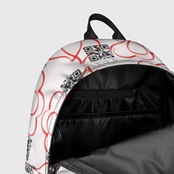 Рюкзак Сердца и код любви на белом, цвет: 3D-принт — фото 2
