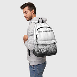 Рюкзак Chevrolet - white gradient посередине, цвет: 3D-принт — фото 2