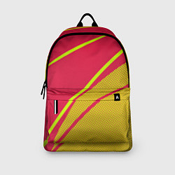 Рюкзак Красно-розовый с салатовым точечный, цвет: 3D-принт — фото 2