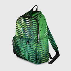 Рюкзак Чёрно-зелёный абстракция, цвет: 3D-принт
