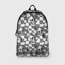 Рюкзак Черепа и клетчатый фон с дырами, цвет: 3D-принт — фото 2