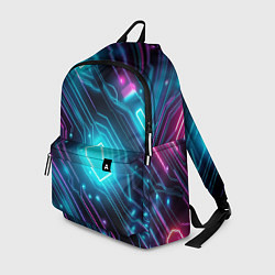 Рюкзак Неоновый узор киберпанк микросхемы, цвет: 3D-принт