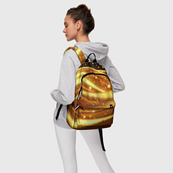 Рюкзак Золотая ткань с блестками, цвет: 3D-принт — фото 2