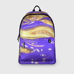 Рюкзак Фиолетово-золотая жидкая текстура, цвет: 3D-принт — фото 2