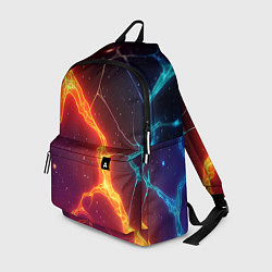 Рюкзак Сине-оранжевые молнии текстура, цвет: 3D-принт