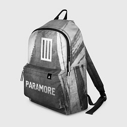 Рюкзак Paramore - grey gradient по-центру, цвет: 3D-принт