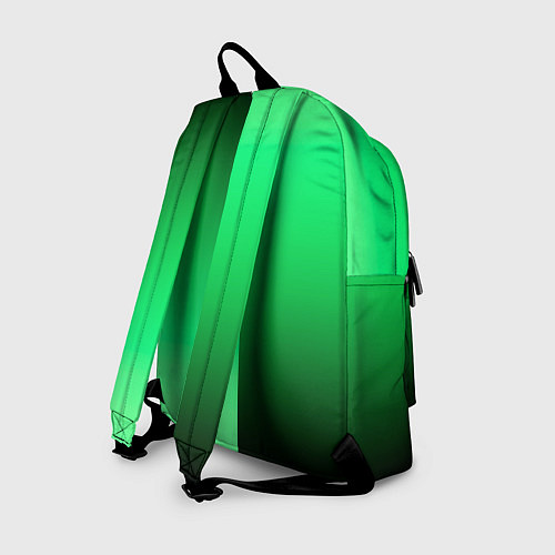 Рюкзак Чёрно-зелёный градиент пополам / 3D-принт – фото 2