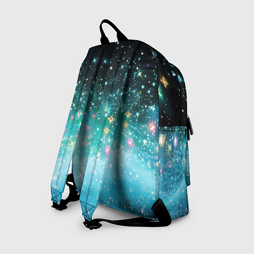 Рюкзак Бирюзовые блестки фон / 3D-принт – фото 2