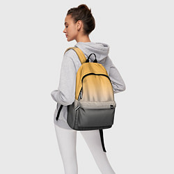 Рюкзак Бледный жёлто-серый градиент, цвет: 3D-принт — фото 2