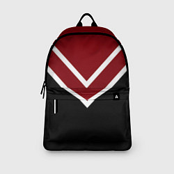 Рюкзак Красный с чёрным и белые полосы, цвет: 3D-принт — фото 2