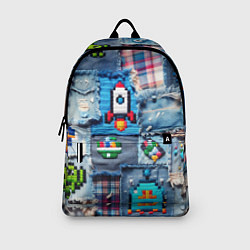 Рюкзак Пиксельная ракета, цвет: 3D-принт — фото 2