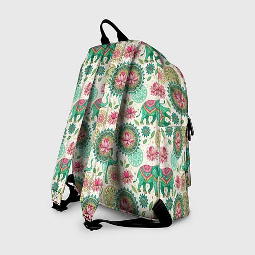 Рюкзак Слоны и мандалы паттерн в индийской стилистике / 3D-принт – фото 2