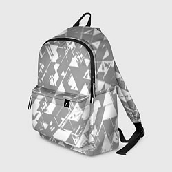 Рюкзак Светлый серый геометричный паттерн, цвет: 3D-принт