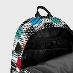 Рюкзак Узор в горошек пэчворк разноцветный, цвет: 3D-принт — фото 2