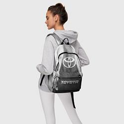 Рюкзак Toyota - grey gradient по-центру, цвет: 3D-принт — фото 2