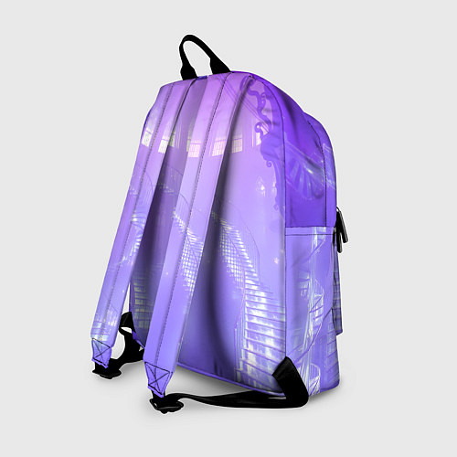 Рюкзак Лавандовые прозрачные лестницы / 3D-принт – фото 2