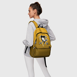 Рюкзак Питтсбург Пингвинз - черный и желтый, цвет: 3D-принт — фото 2