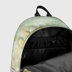 Рюкзак Абстракция - white waves on green background, цвет: 3D-принт — фото 2