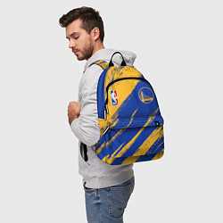 Рюкзак Голден Стэйт Уорриорз - желто синие, цвет: 3D-принт — фото 2