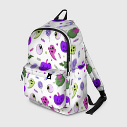 Рюкзак Halloween purple pumpkin pattern, цвет: 3D-принт