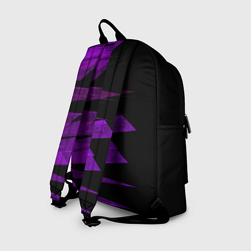 Рюкзак Color purple black stripes / 3D-принт – фото 2