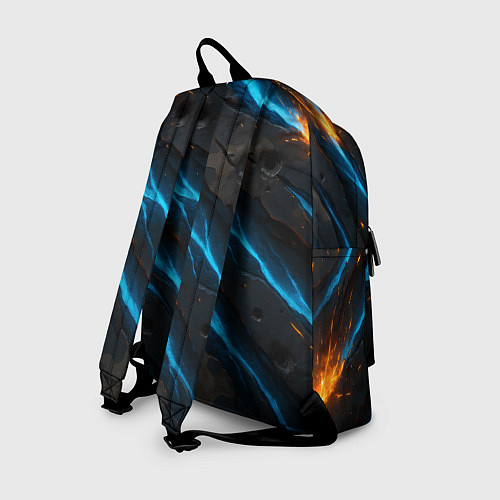 Рюкзак Камуфляж с неоновыми синими вставками / 3D-принт – фото 2