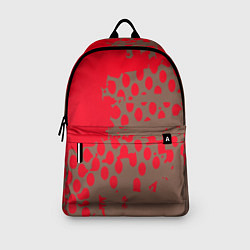 Рюкзак Абстрактные алые пятна на цвете какао, цвет: 3D-принт — фото 2