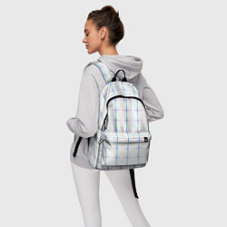 Рюкзак Color white blue stripes, цвет: 3D-принт — фото 2