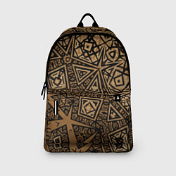 Рюкзак Золотая метаморфоза на черном, цвет: 3D-принт — фото 2