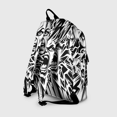Рюкзак Свирепые лица и молнии - нейроарт / 3D-принт – фото 2