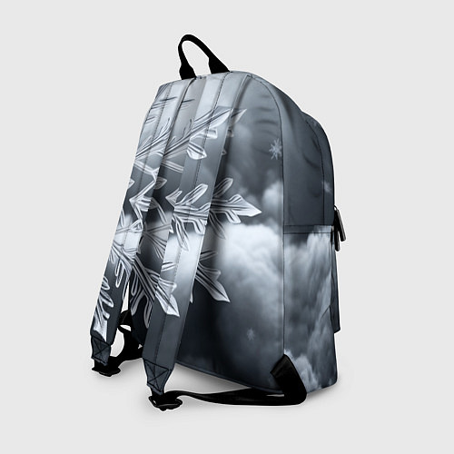 Рюкзак Снежинка на черно белое / 3D-принт – фото 2