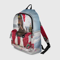 Рюкзак Новогодний конь, цвет: 3D-принт