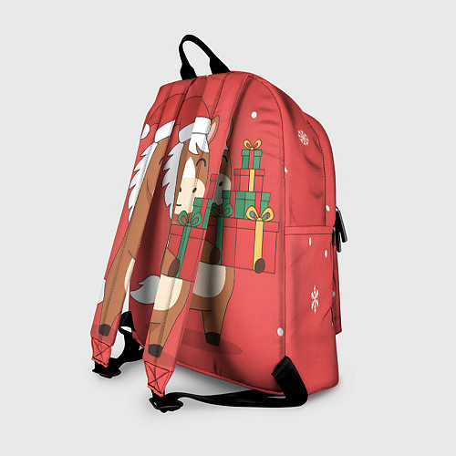 Рюкзак Новогодняя лошадка с подарками / 3D-принт – фото 2