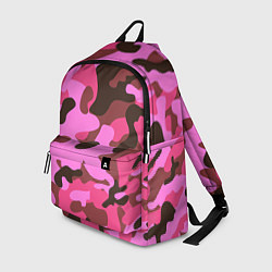 Рюкзак Камуфляж: розовый/коричневый, цвет: 3D-принт