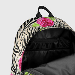 Рюкзак Цветочная шкура зебры, цвет: 3D-принт — фото 2