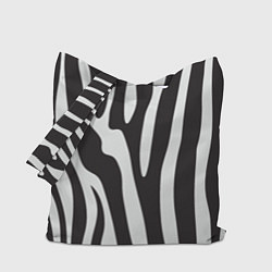 Сумка-шопер Шкура зебры, цвет: 3D-принт