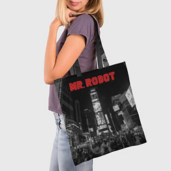 Сумка-шопер Mr. Robot City, цвет: 3D-принт — фото 2