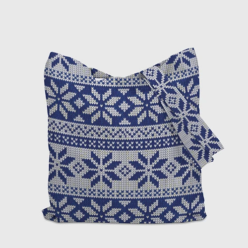 Сумка-шоппер Синий свитер / 3D-принт – фото 2