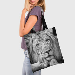 Сумка-шопер Милый лев, цвет: 3D-принт — фото 2
