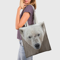 Сумка-шопер Белый медведь, цвет: 3D-принт — фото 2