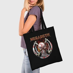Сумка-шопер Megadeth: Skull in chains, цвет: 3D-принт — фото 2