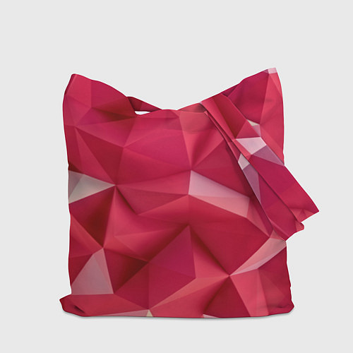 Сумка-шоппер Розовые грани / 3D-принт – фото 2