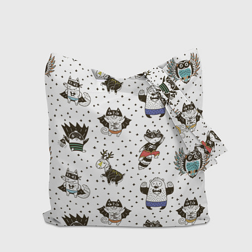 Сумка-шоппер Лесные супергерои / 3D-принт – фото 2