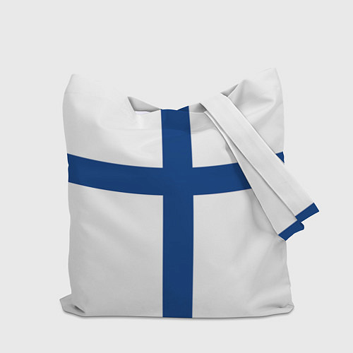 Сумка-шоппер Флаг Финляндии / 3D-принт – фото 2