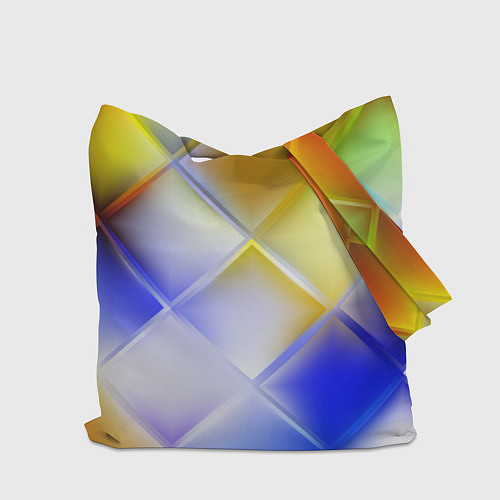 Сумка-шоппер Colorful squares / 3D-принт – фото 2