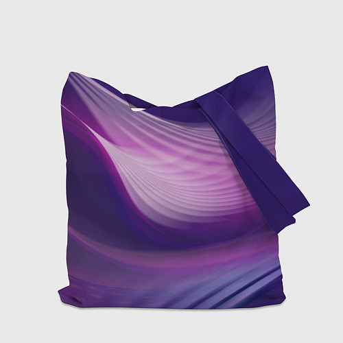 Сумка-шоппер Фиолетовые Волны / 3D-принт – фото 2