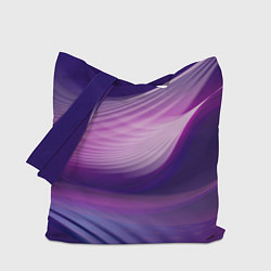 Сумка-шопер Фиолетовые Волны, цвет: 3D-принт