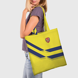 Сумка-шопер Arsenal FC: Yellow style, цвет: 3D-принт — фото 2